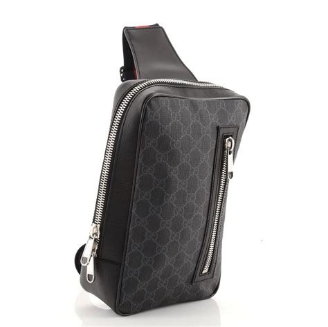 gucci sling bag canvas|Gucci sling bag men price.